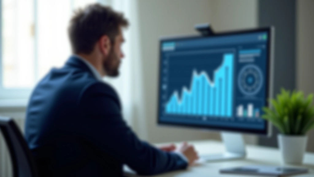 Graphique de croissance des revenus mensuels affichés sur un écran