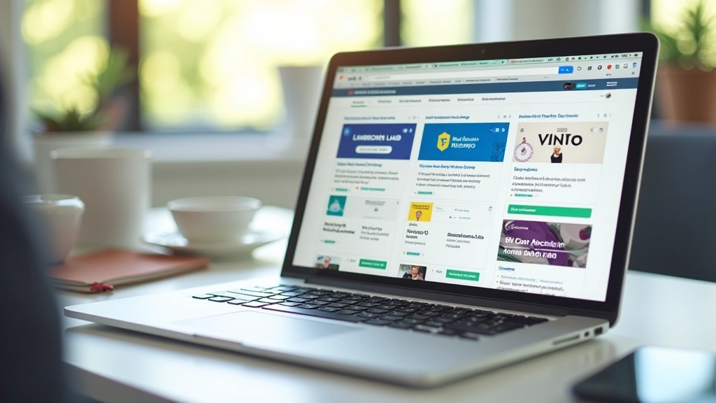 Écran d'ordinateur affichant des plateformes de revenus en ligne