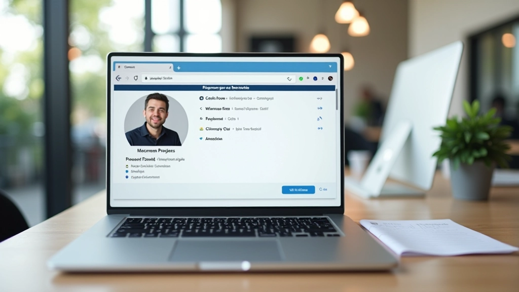 Écran d'ordinateur montrant un profil Malt bien complété avec photo professionnelle et description détaillée des compétences, interface de la plateforme