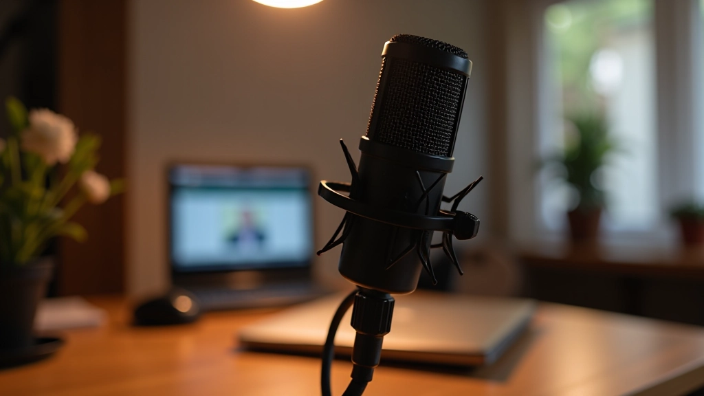 Microphone professionnel et équipement d'enregistrement dans un studio