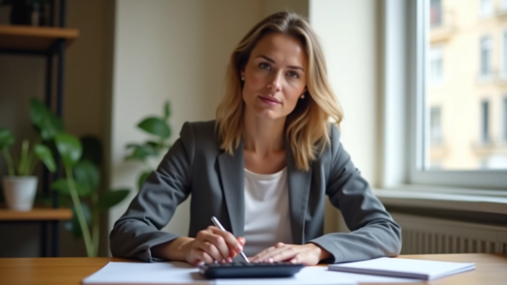 Personne calculant ses tarifs avec une calculatrice et un carnet, réflexion sur la tarification horaire ou au projet pour freelancer